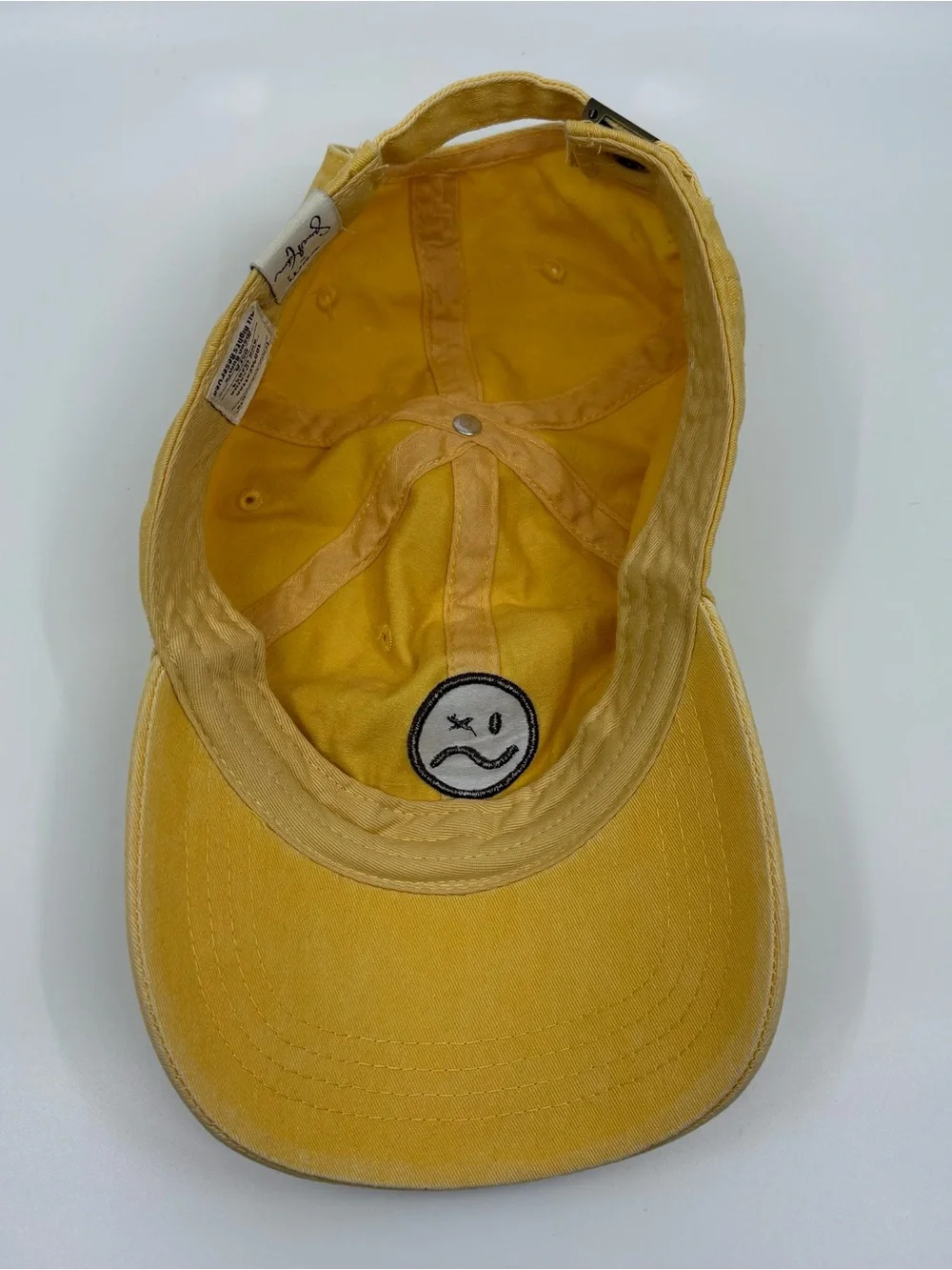 Sun Bum Yellow Baseball Cap Cotton Adjustable Collab Logo Surf Beach Smiley